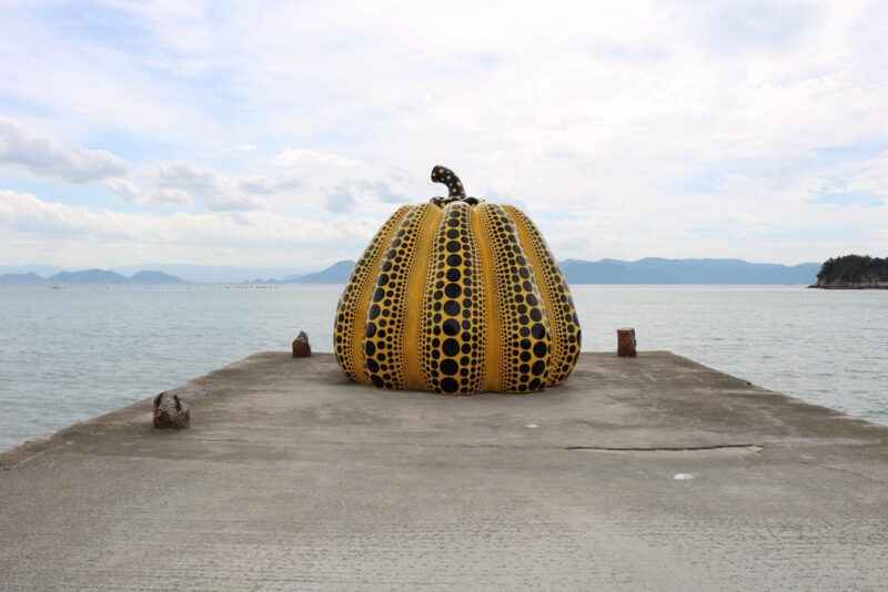 Yayoi Kusama's Yellow Pumpkin on Naoshima